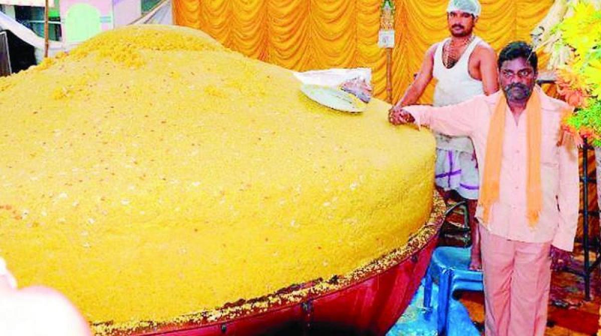 New record this Ganesh Festival for the biggest Laddu