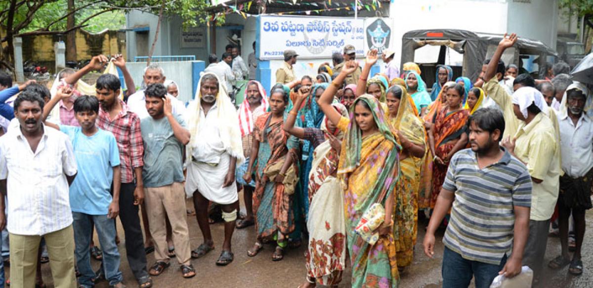 Dalits stage dharna seeking protection