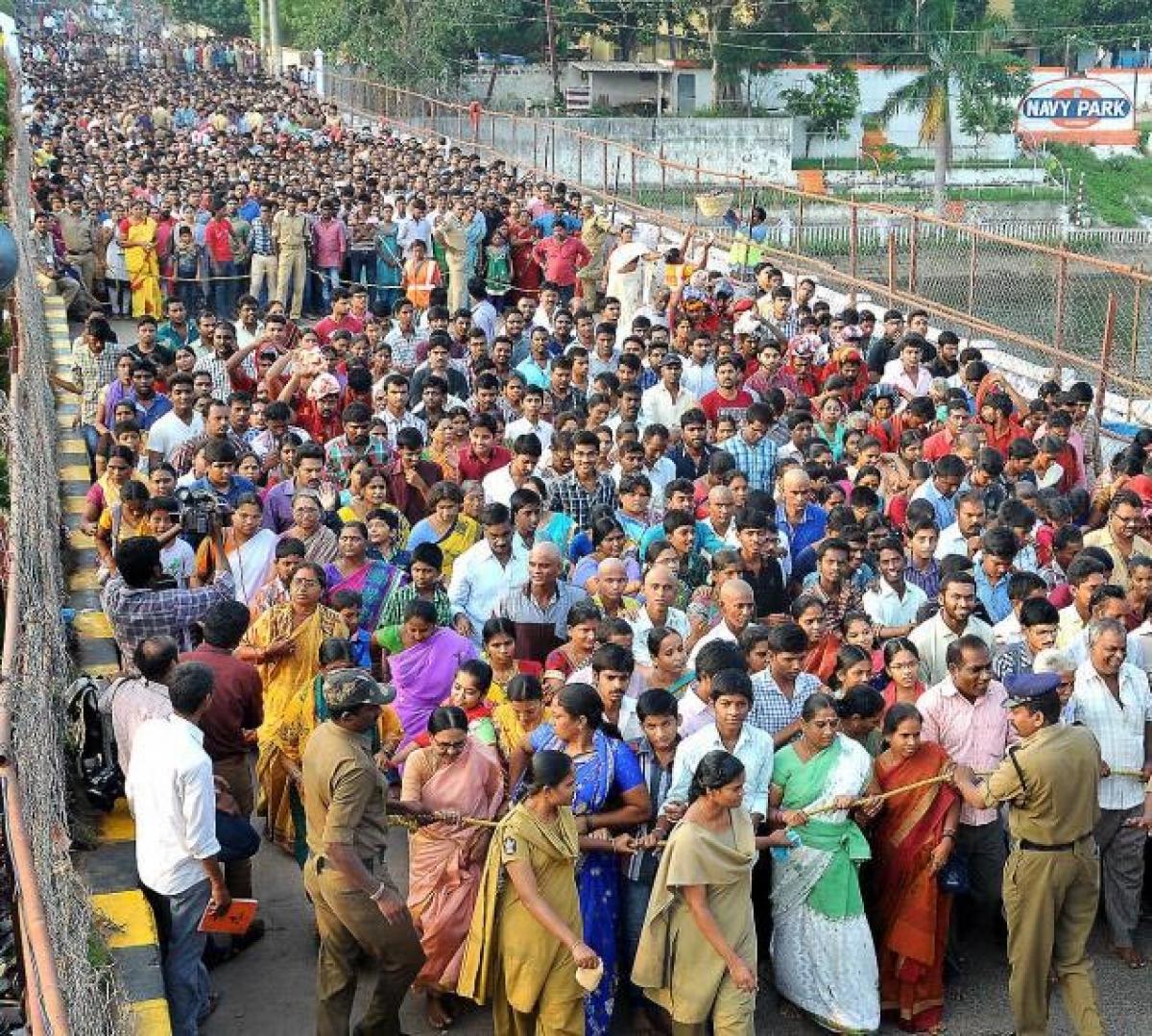 Students have special darshan at Durga temple