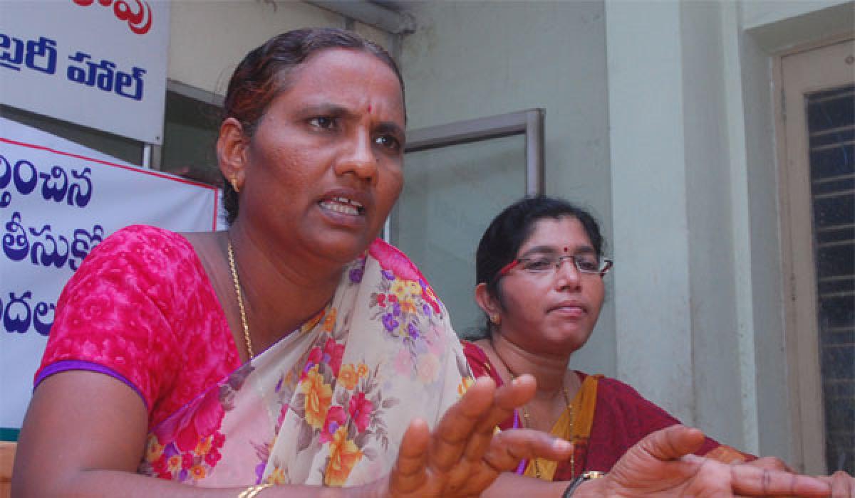 Anganwadi workers demand action against Poonam Malakondaiah