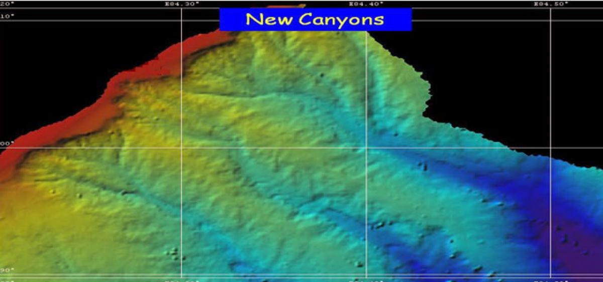 Canyon found in bay off Kovvada