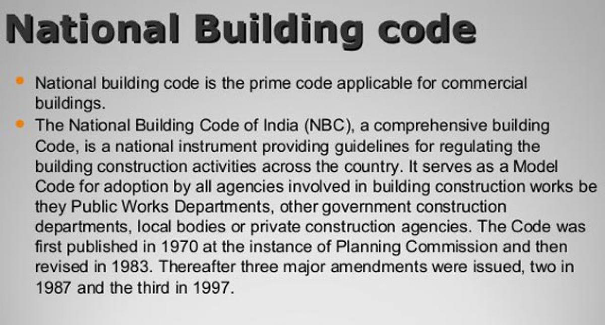 National Building Code is a good augury