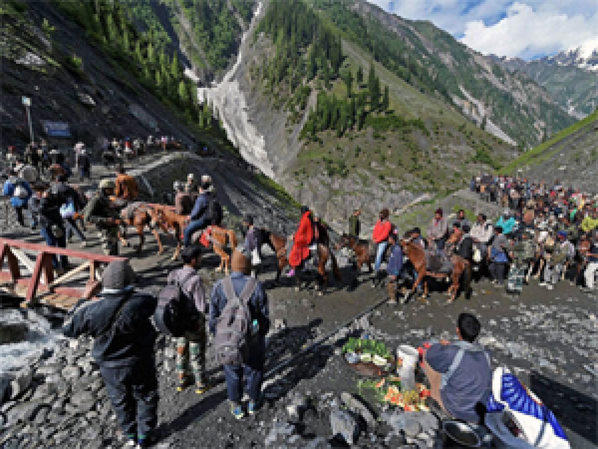 Amarnath Yatra resumes via Baltal route