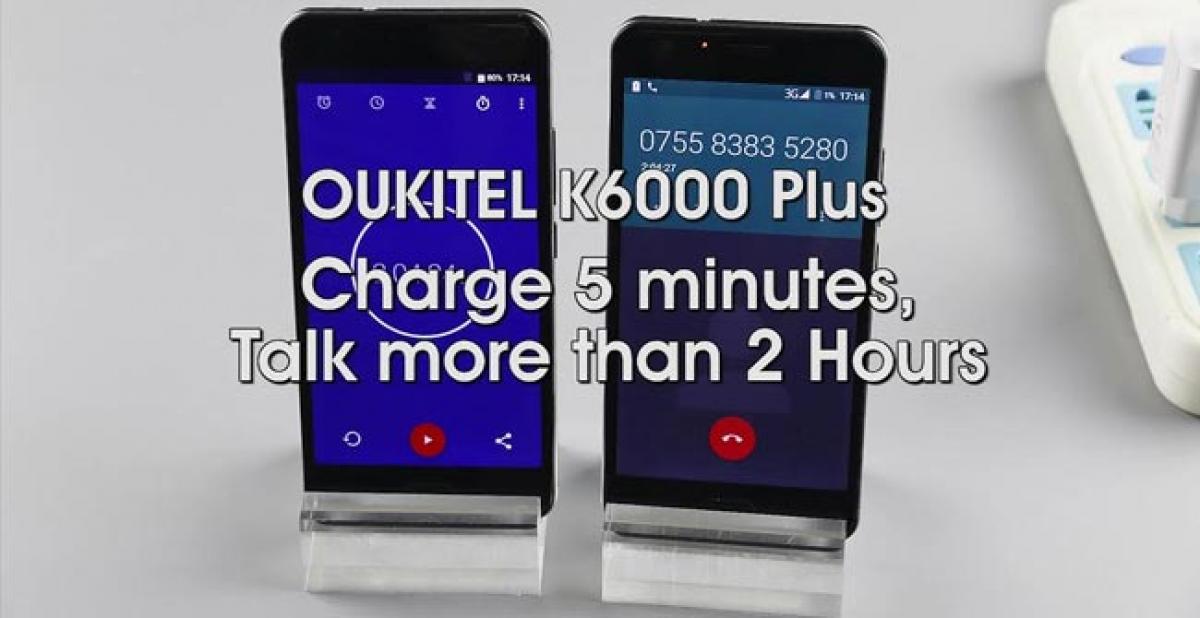 Charge 5 Min, Talk More Than 2H, OUKITEL K6000 Plus price drop down to USD 169.99