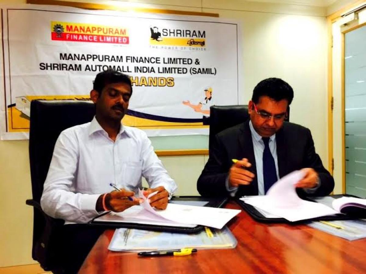 Shriram Automall inks tie-up with Manappuram finance limited