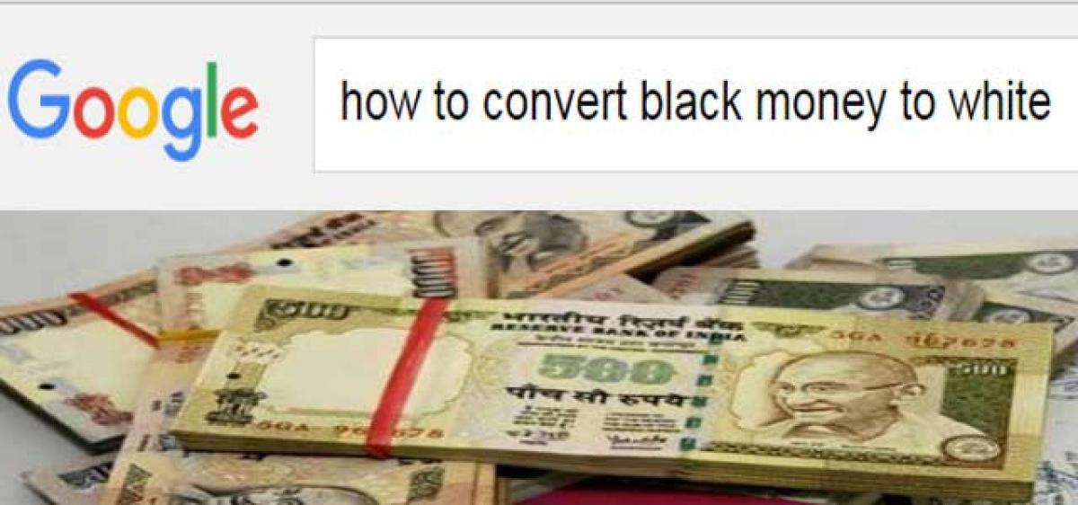 Netizens google how to convert black money into white