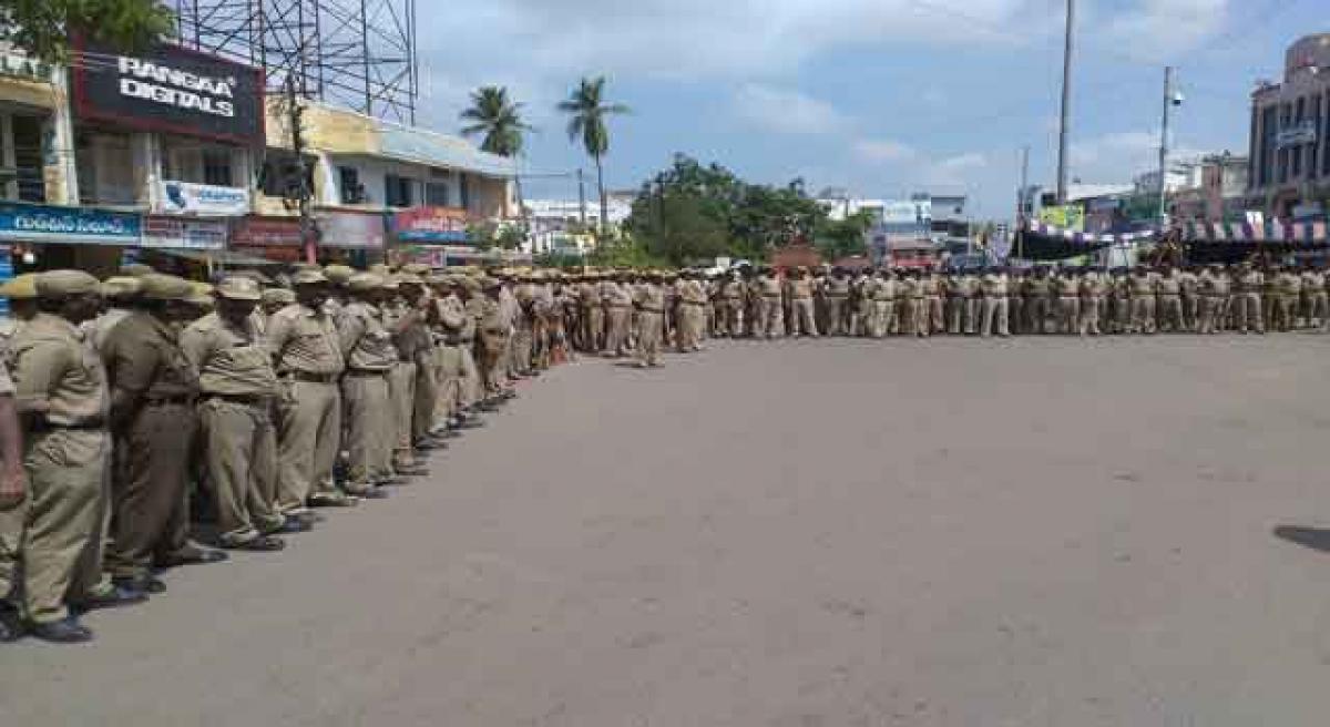 Heavy police force deployed in Kakinada