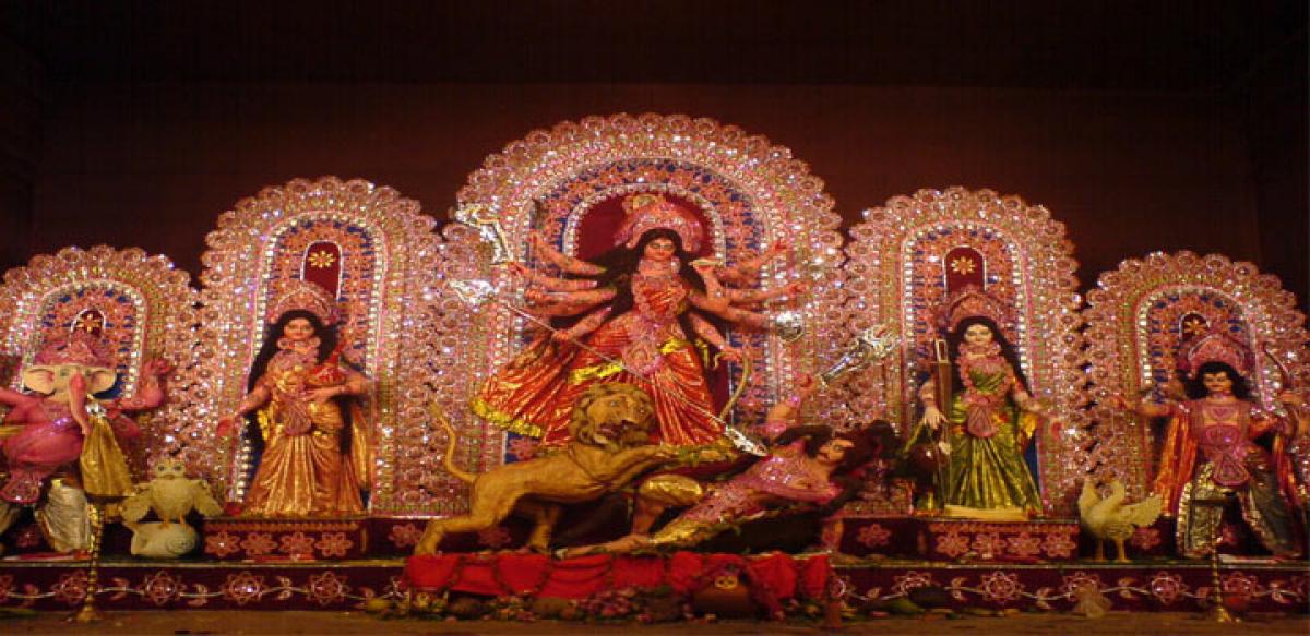 Durga Puja festivities get political colour