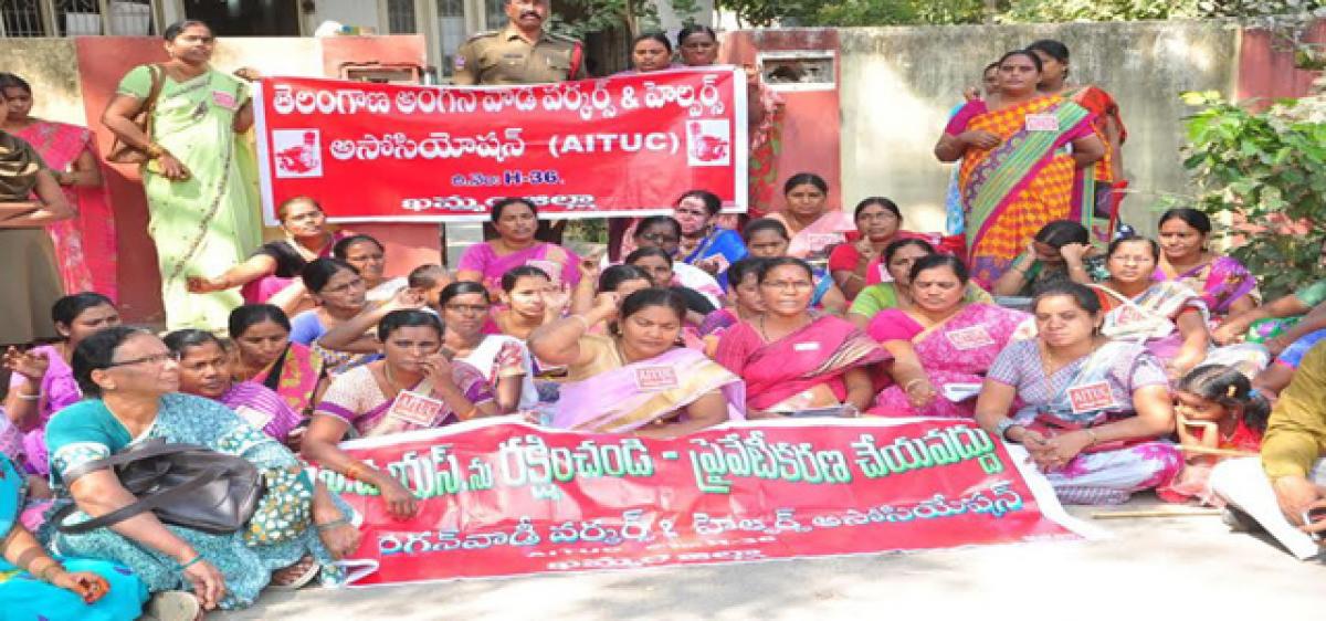 Anganwadi staff demand strengthening of ICDS