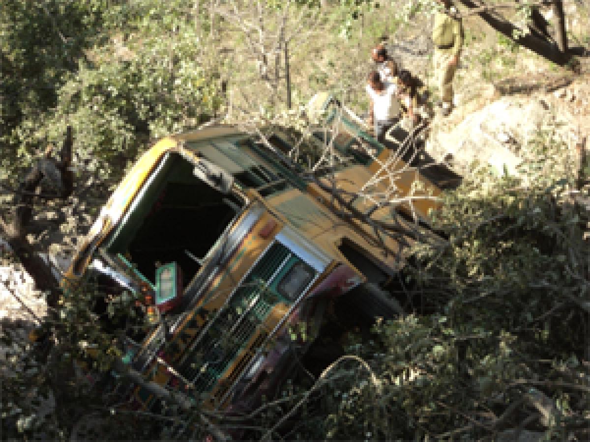 Eight killed in Himachal as bus rolls down hill