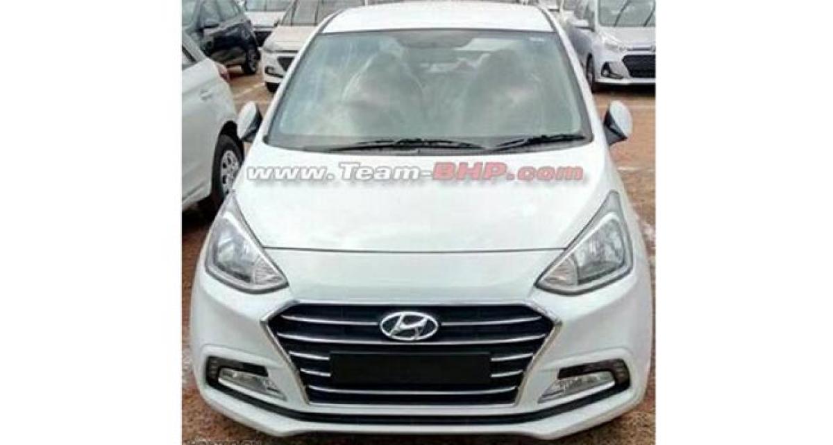 2017 Hyundai Xcent Facelift Spied Completely Undisguised