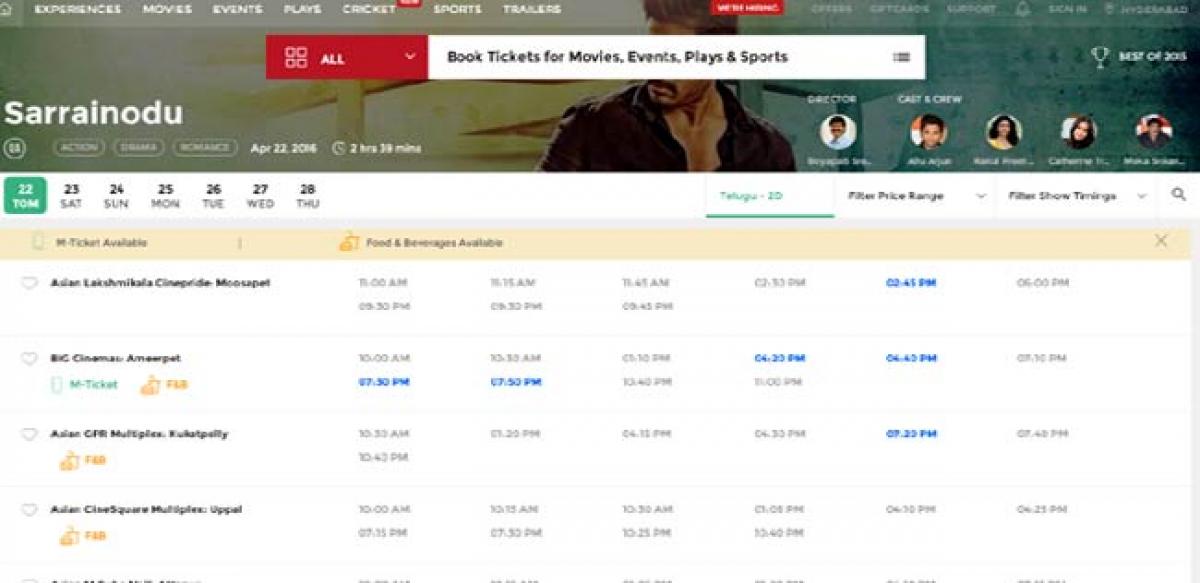 Sarrainodu does brisk business in advance bookings theatres Housefull
