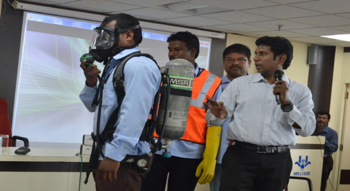 Sensitising training to sewerage workers