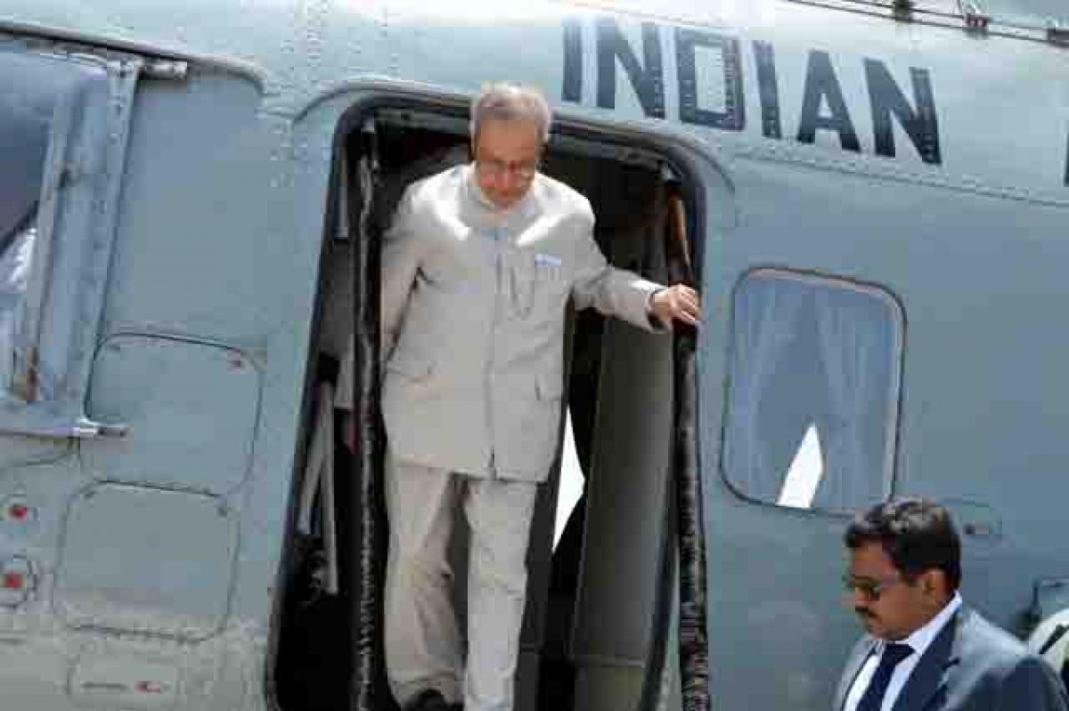 Prez prays at Yadadri; takes part in rituals