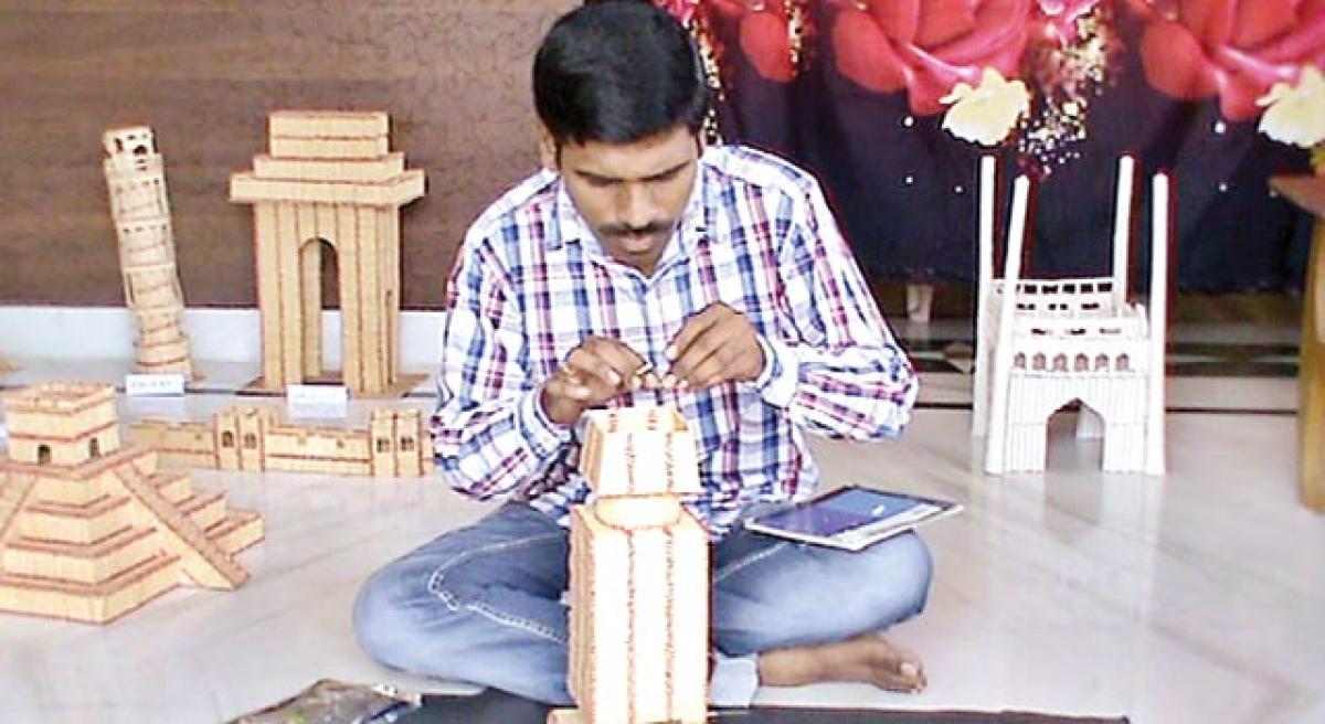 Flaming passion: Teacher  makes replicas with matches