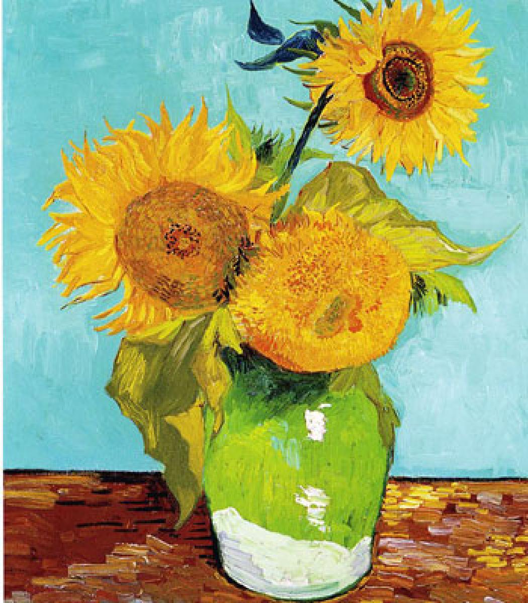 Dutch artist Van Gogh’s Sunflowers wilting