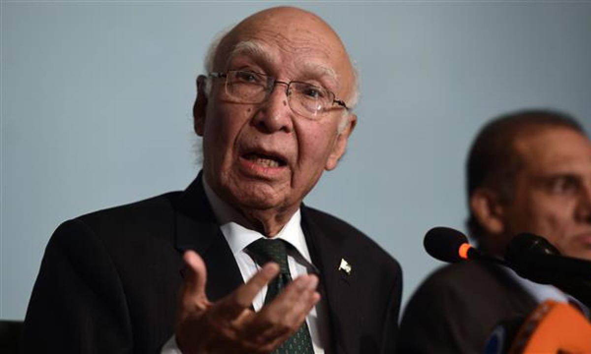 Pakistan trying to start peace talks with Afghanistan: Aziz