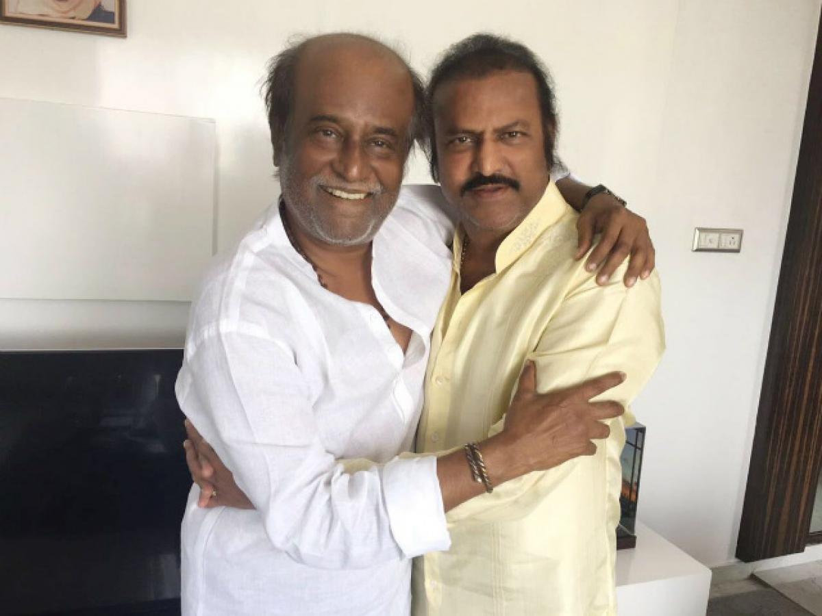 Mohan Babu meets King Rajinikanth