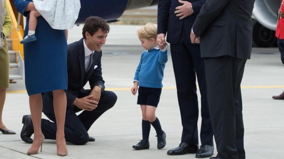 Prince George refused to shake hands with Justin Trudeau