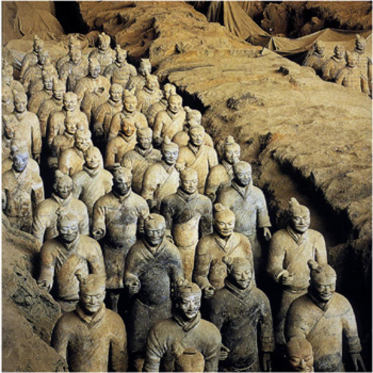 Han dynasty tomb  un-earthed