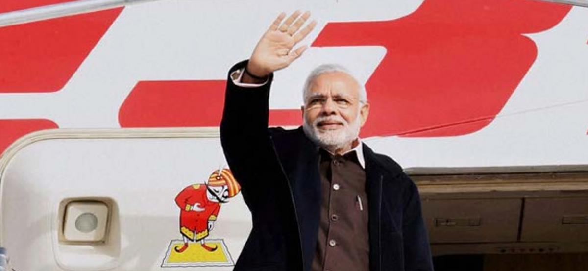 Modi leaves for Spain