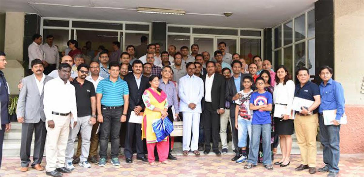 KCR exchanges ideas with ISB students