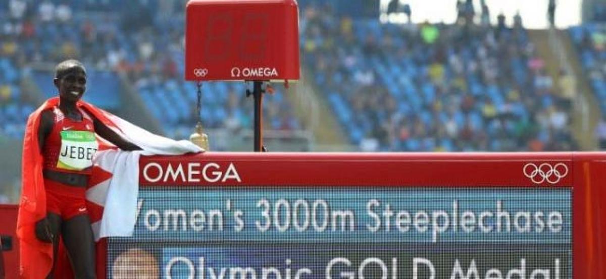 Athletics-Bahrains Jebet wins 3,000 steeplechase