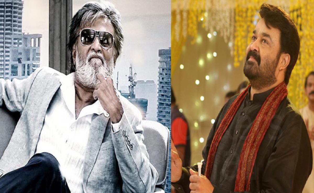 Rajinikanth catches special screening of Mohanlals Oppam