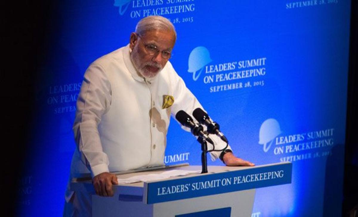 Success of peacekeeping depends not on weapons but on UN’s moral force, says Modi