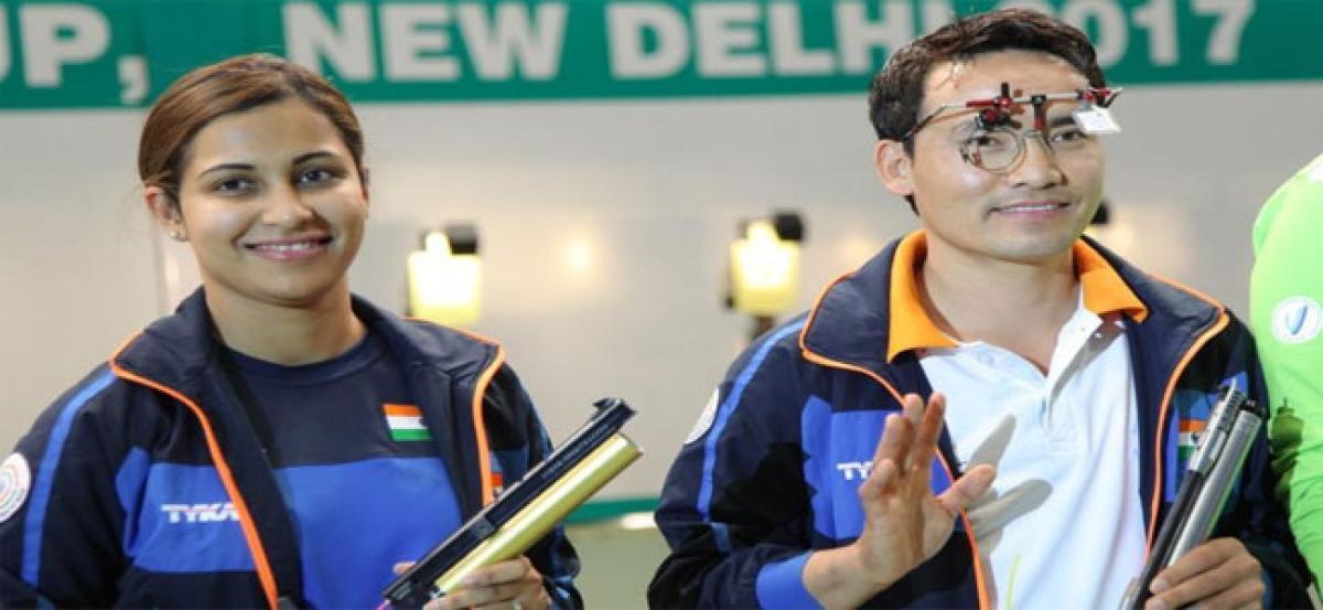 Jitu Rai and Heena Sidhu shoot World Cup gold