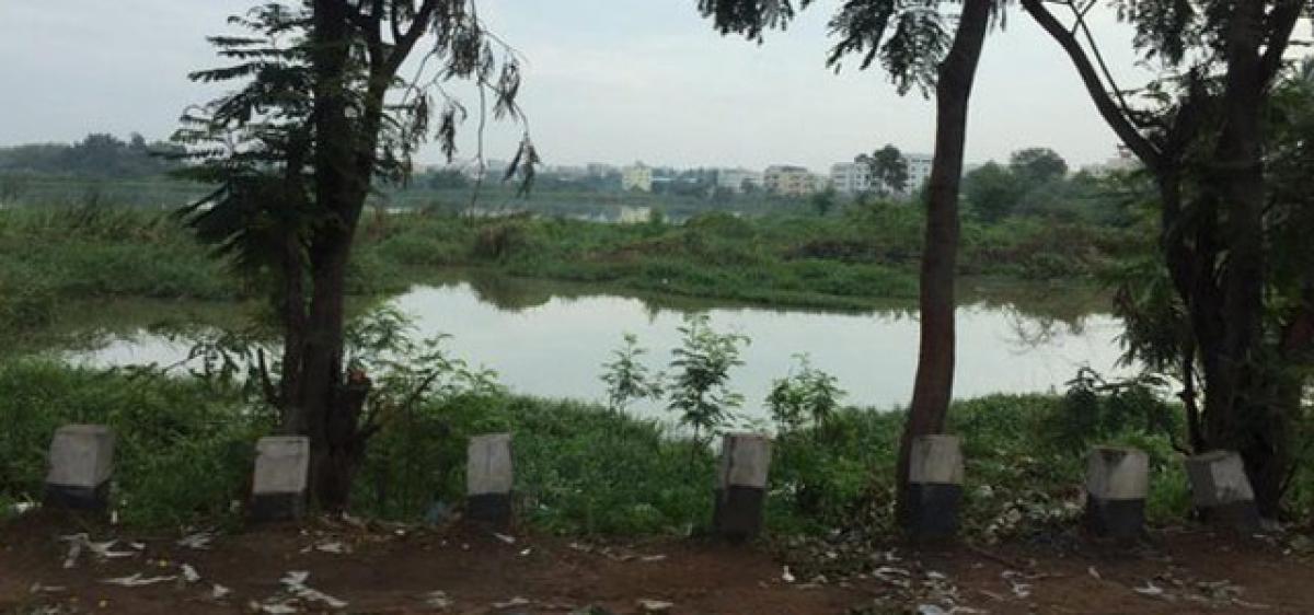 Stench of Nalla Cheruvu Lake in Uppal puts off visitors