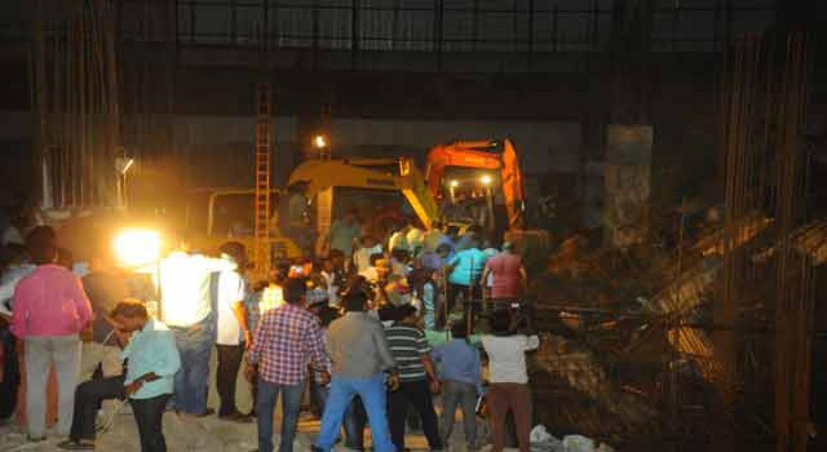 One killed, several injured as building foundation caves in