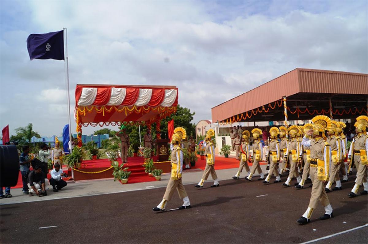 Ceremonial parade held at fire services training institute