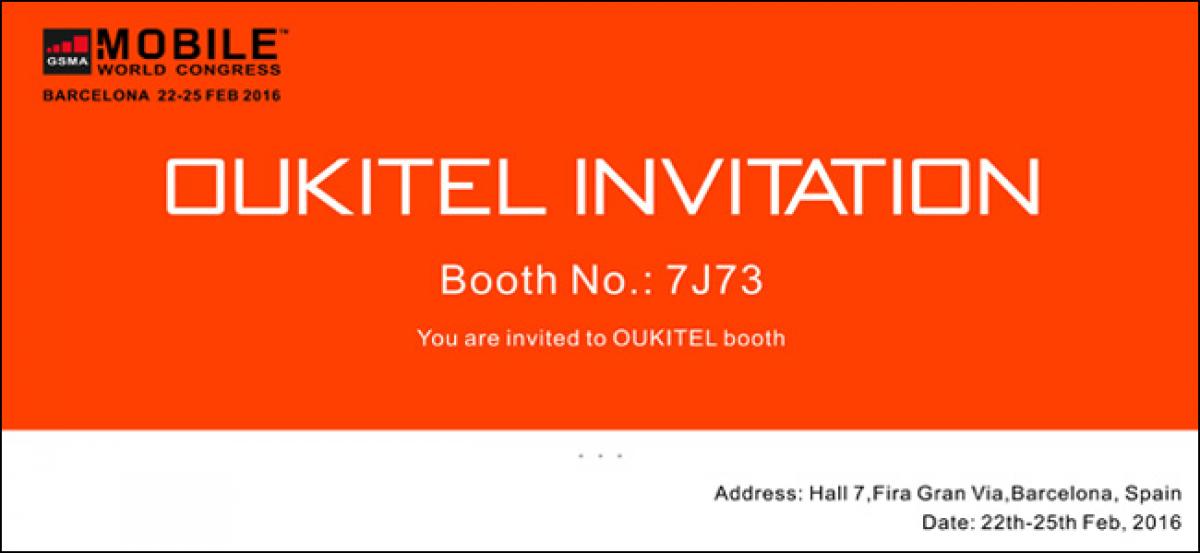 OUKITEL will join MWC 2016 in February