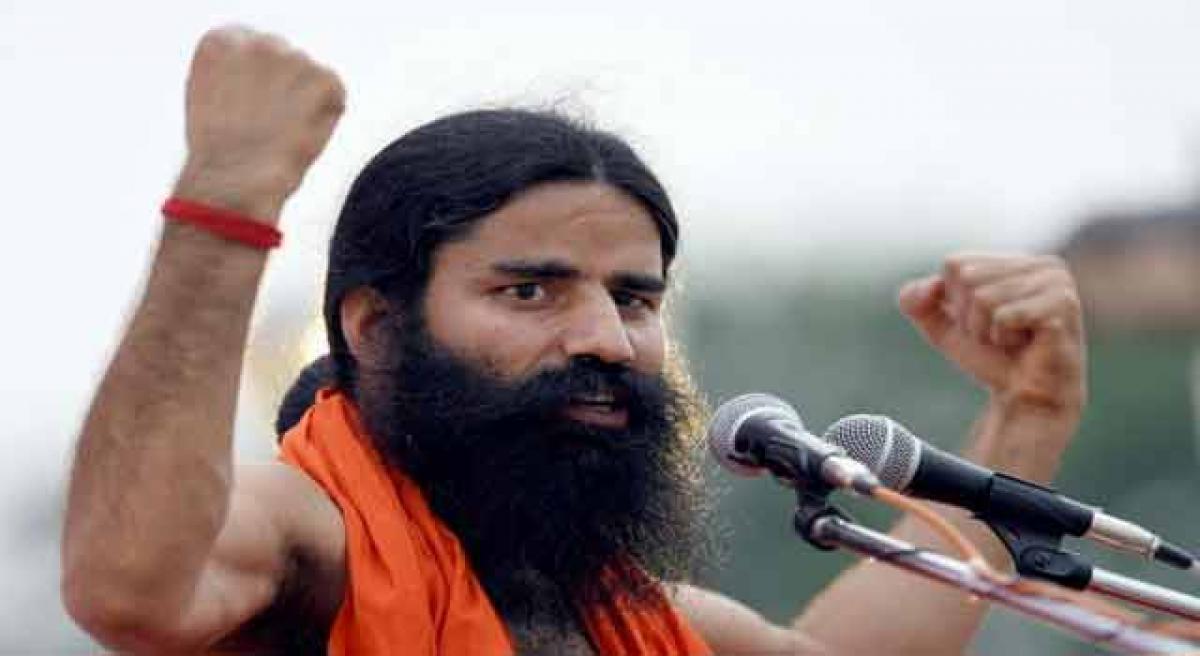 Ramdev booked over slogan remark