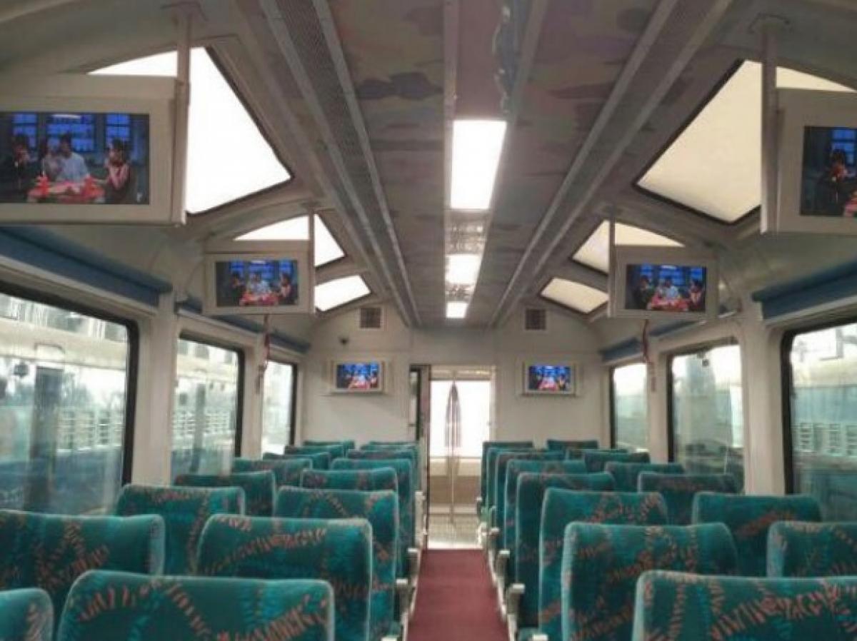 Suresh Prabhu launches first-ever train with glass roof, GPS on Vizag-Araku route