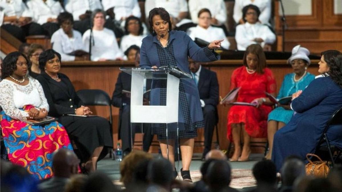 God can triumph over Trump, says Martin Luther Kings daughter, draws standing ovation