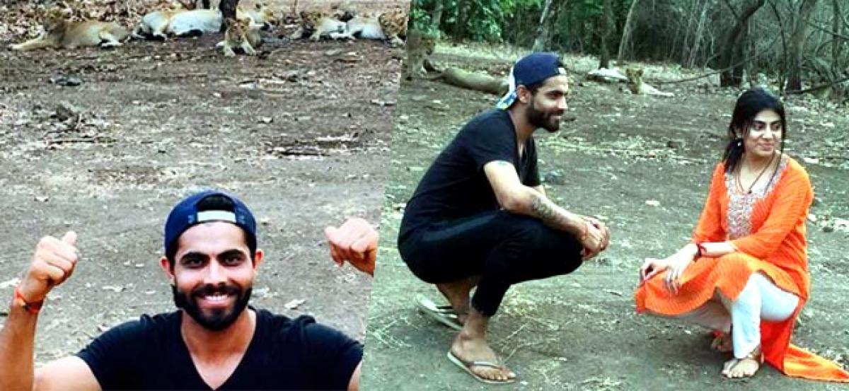 Indian cricketer Ravindra Jadeja courts controversy over selfie with Gir lions