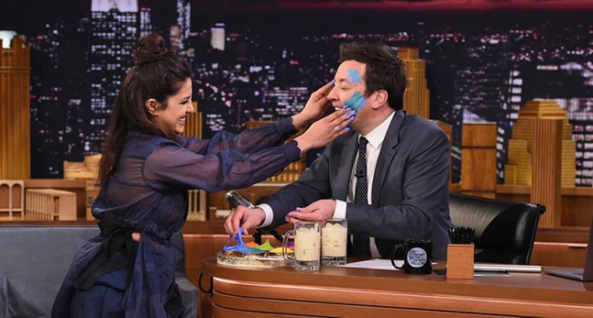 Priyanka Chopra celebrates Holi with Jimmy Fallon