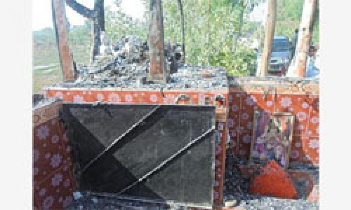 Idols destroyed in Hanuman temple