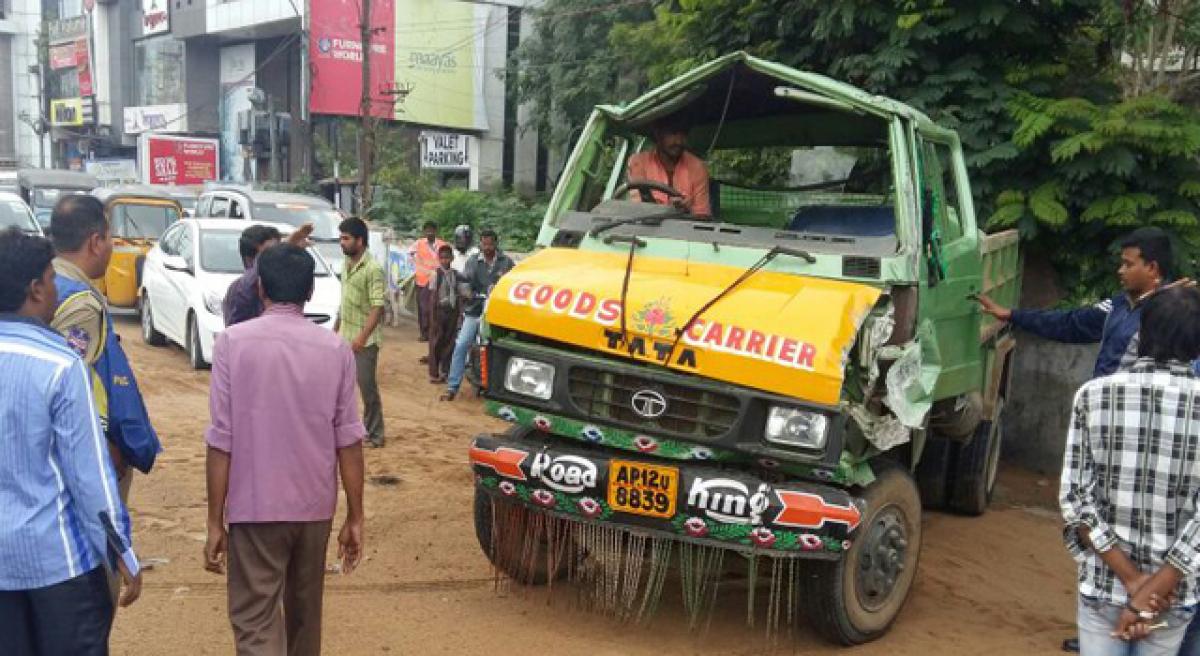 Truck hits biker at cursed Nagarjuna Circle spot