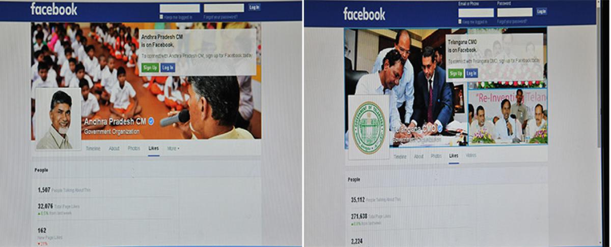 KCR, Naidu vie for top rank on Facebook