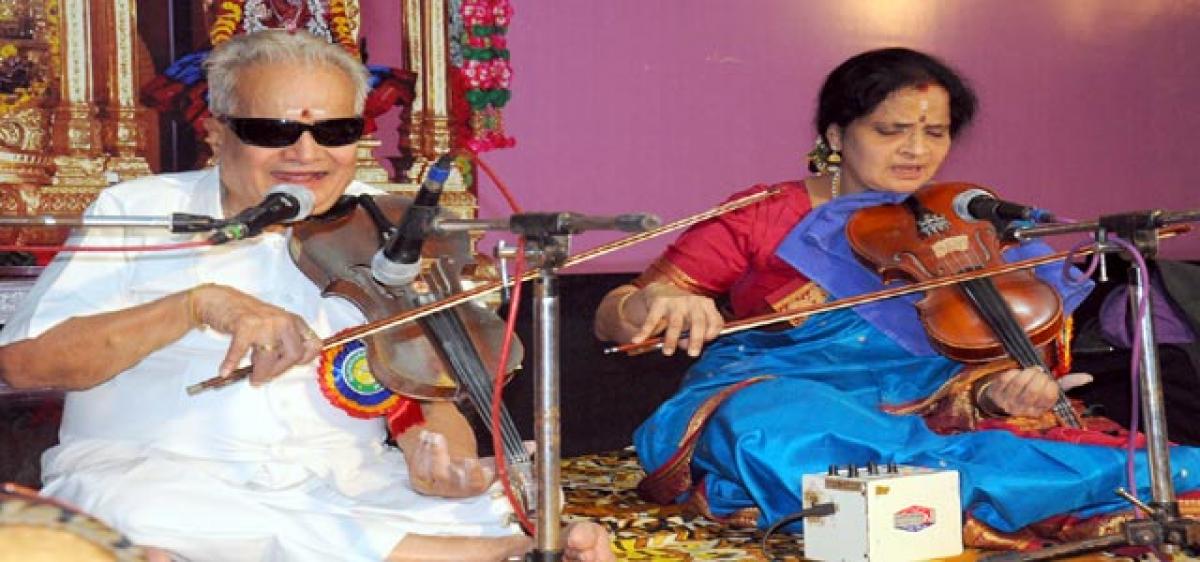 Violin maestro Dr Mohan Chandrasekhar felicitated