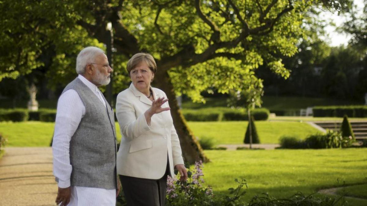 Prime Minister Narendra Modi Meets German Chancellor Angela Merkel At Country Retreat