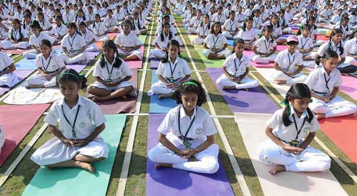 Introduction of yoga in schools and colleges