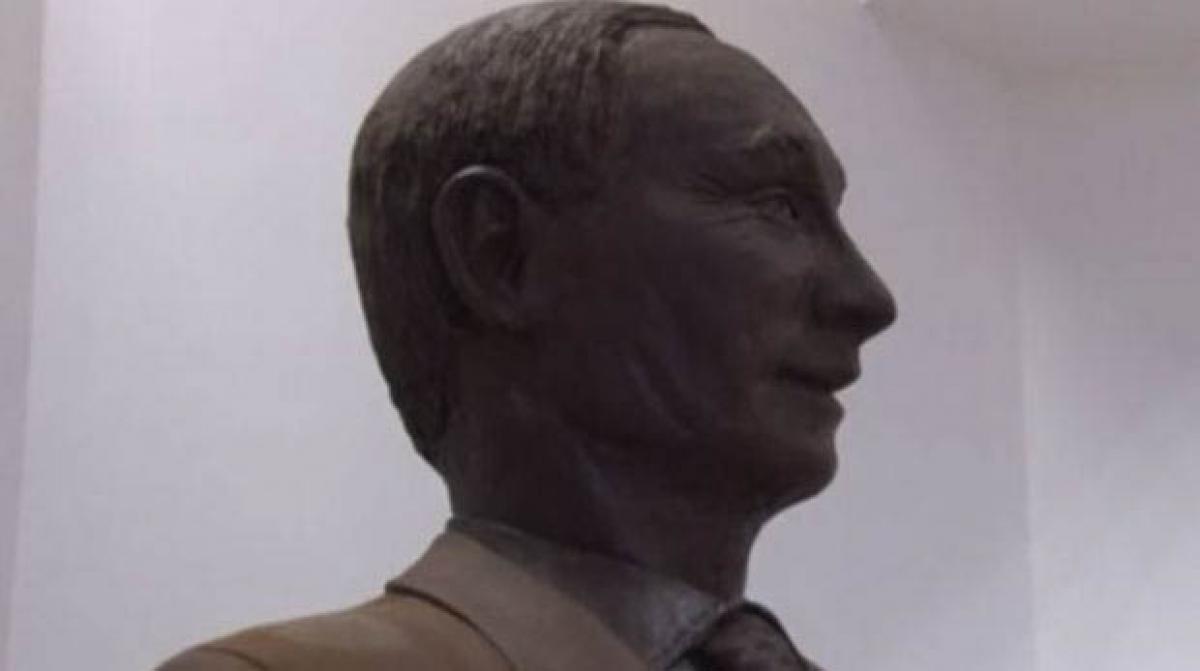 Russian President Vladimir Putin made of chocolate