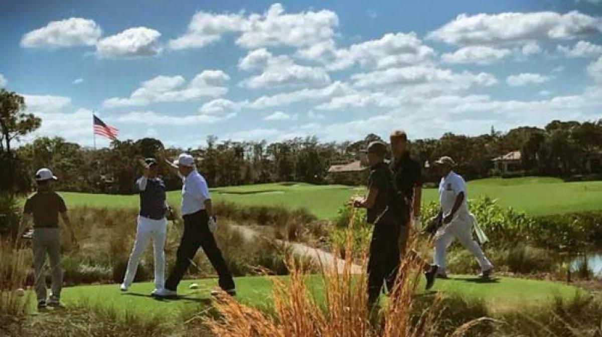 Trump and Japan’s Abe take a swing at golf diplomacy