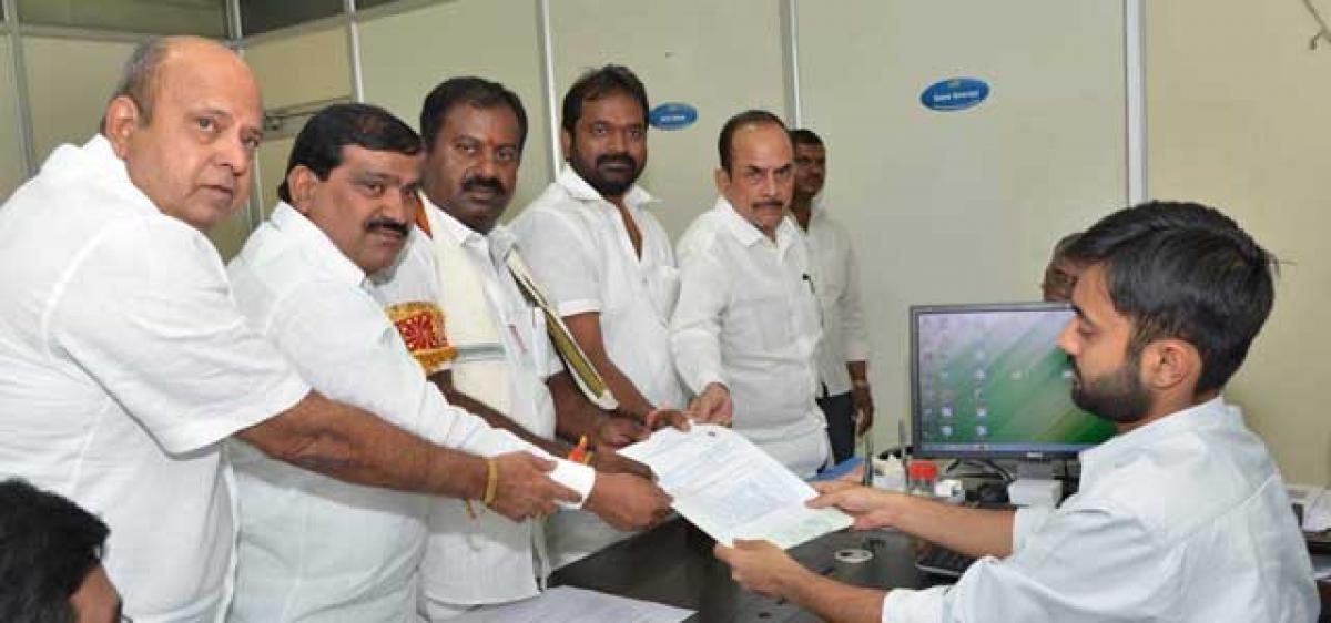 TRS-backed Janardhan Reddy files nomination for MLC seat