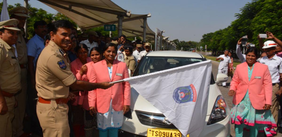 Commissioner launches SHE Cabs at airport