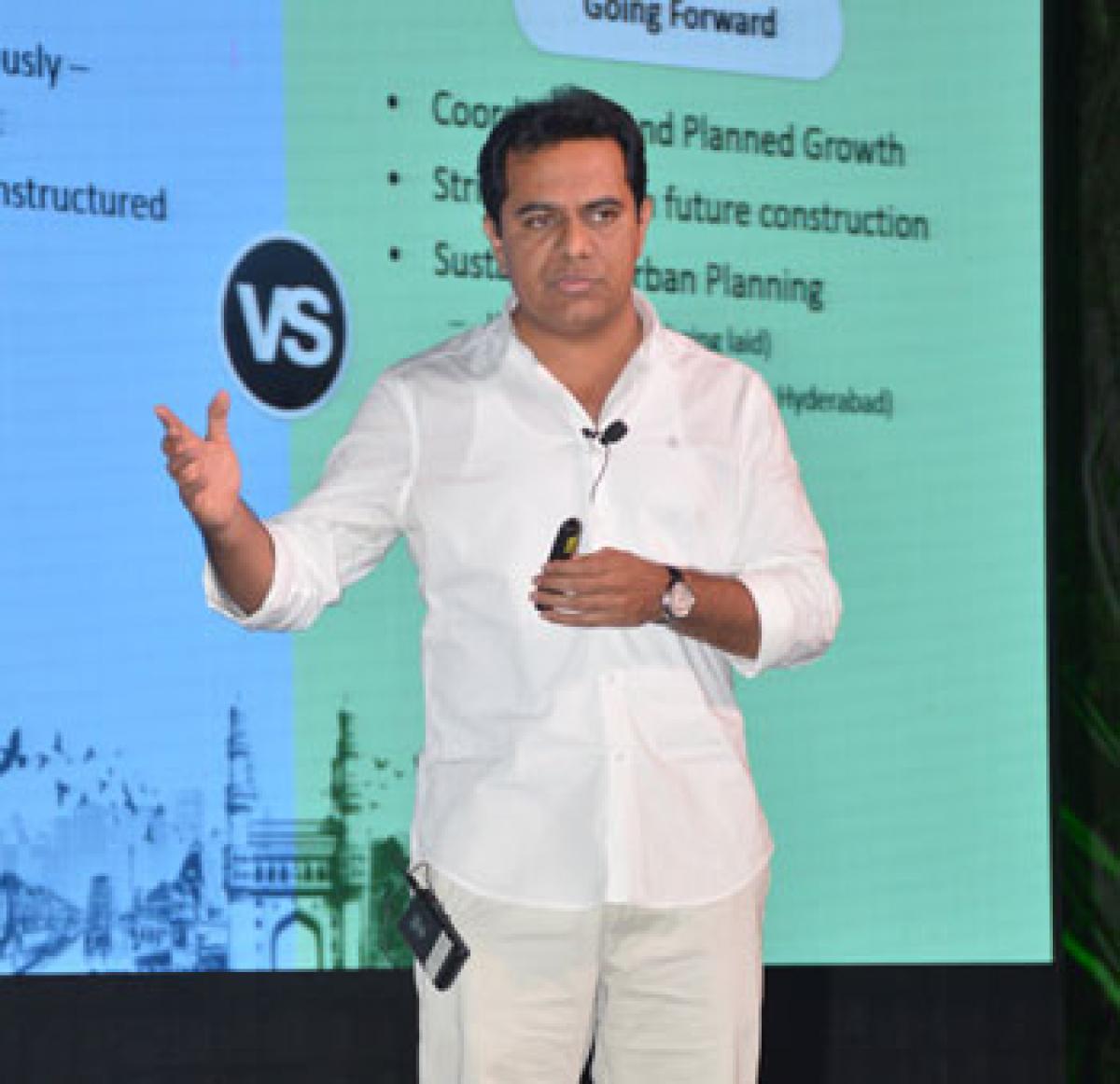 KTR shares plans for Brand Hyderabad